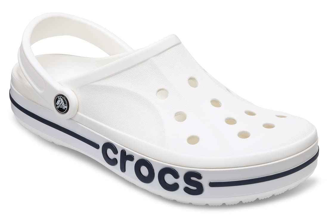 crocs unisex-adult Bayaband Clog WHITE/NAVY Clog - 9 UK Men/ 10 UK Women (M10W12) (205089-126)