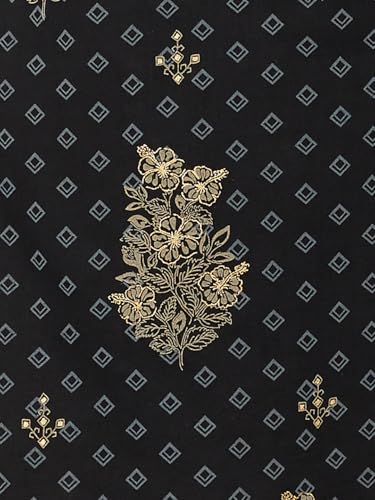 Max Women Printed Straight Kurta (Black_S)