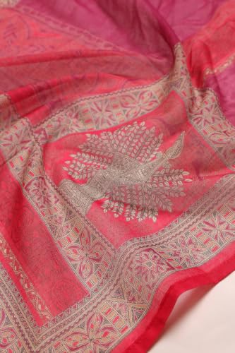 Soch Womens Fuchsia Cotton Digital Printed Ethnic Motifs Salwar Suit