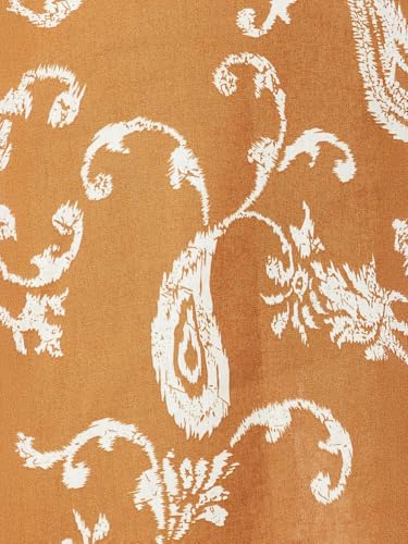 Max Women Printed A-line Midi Dress (Brown_M)