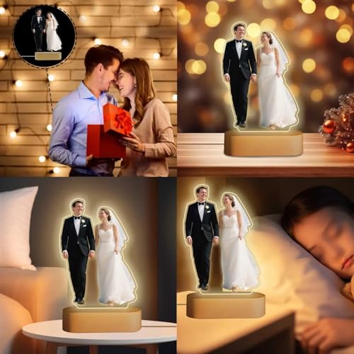 CRAFTY MARVELS Customized Caricature Lamp for Couples, Girlfriend, Anniversary, Wedding, Birthday, Marriage, Wedding Gifts, 5x7 inch