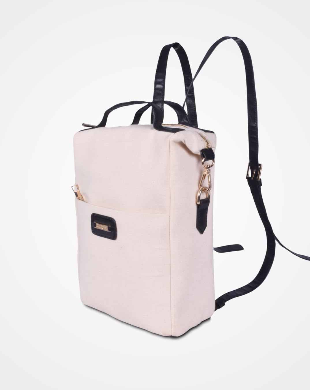 STRUTT Leather Backpack Bags | Canvas & Leather Midi| For Women/Girls Office/College Stylish |Airportl bag | Casual | Stylish | Shoulder Bag for Girls College | Sling |Travel Daily Use