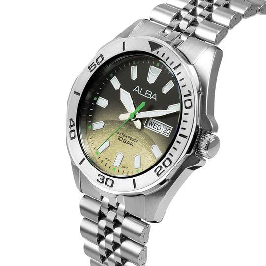 Alba AV3585X1 Planet Saturn Inspired Dial Watch, Men's Sporty Timepiece