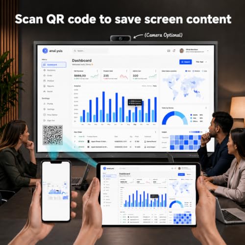 BIG VUE Pro 65 inch Android 16 Interactive Television | 4K UHD AI Enabled EDLA Flat Panel Digital Display Board | Ultra Octa-Core Processor | 8GB RAM + 128GB ROM | Zero Bonding for Teaching & Business