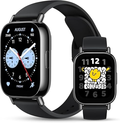 Rᥱdmi Watch 5 Lite | 1.96" AMOLED Display, Built-in GPS | Bluetooth Calling with AI Noise Reduction | Always-On Display, 5 ATM Water Resistance, Black | A+ Condition