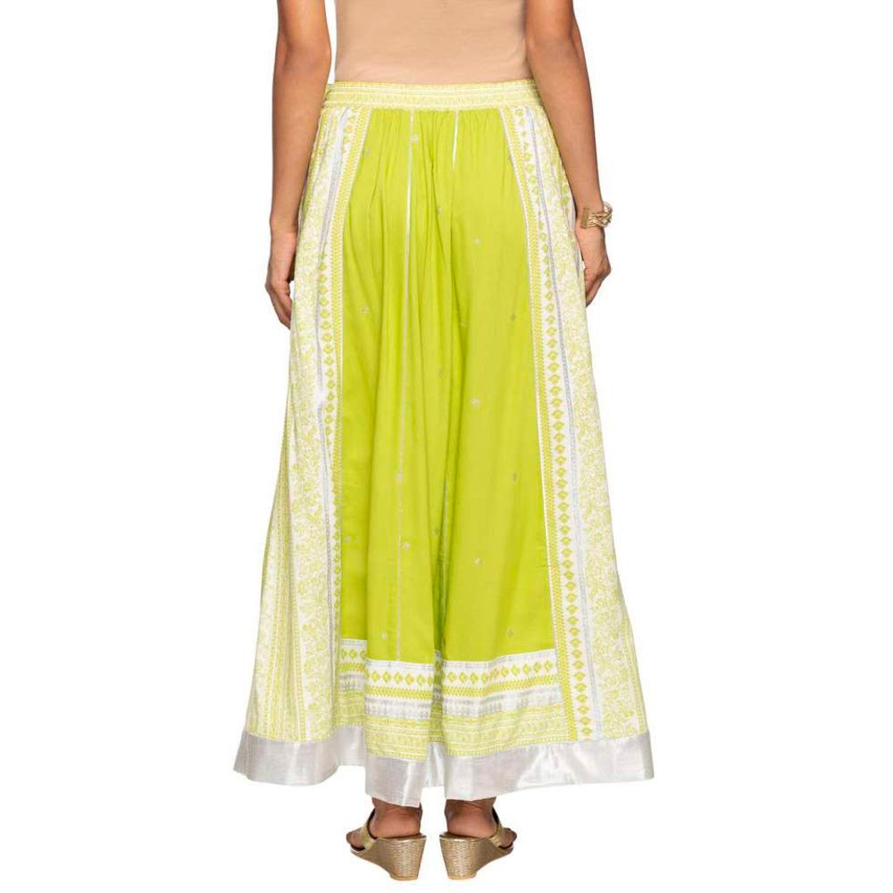 W for Woman Green Printed Skirt