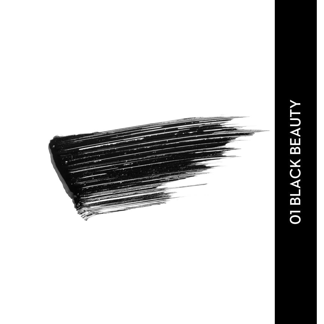 SUGAR Cosmetics Uptown Curl Lengthening Mascara | Lasts Upto 8 hrs | Lightweight and Smudgeproof With Lash Growth Formula - 01 Black Beauty - 5ml