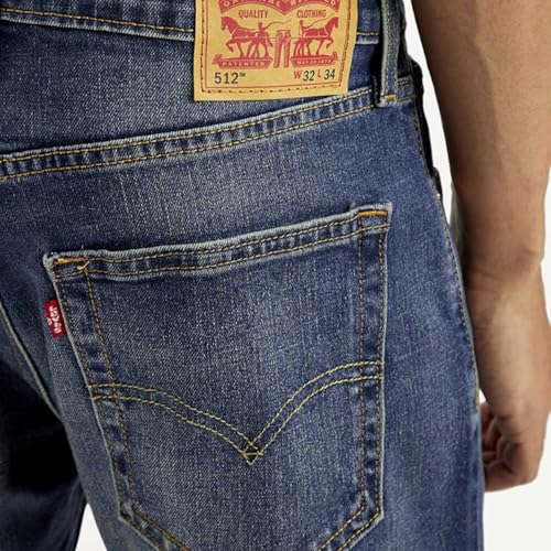 Levi's Men's Dark Indigo Tapered Fit Mid Rise Jeans