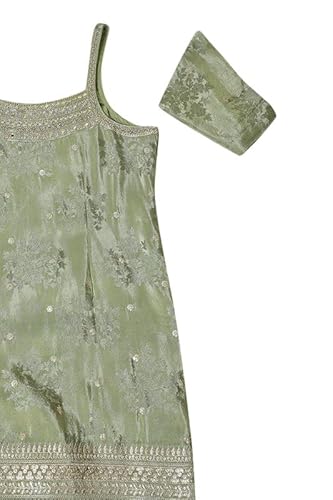 Soch Women's Tissue Salwar Suit (OWA4CD21030A_Sap Green