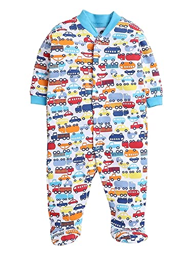 EIO 100% Cotton Rompers/Sleep Suits/Jumpsuit/Night Suits for Baby Boys & Girls, Infants, New Born Pack of 3 Turquoise
