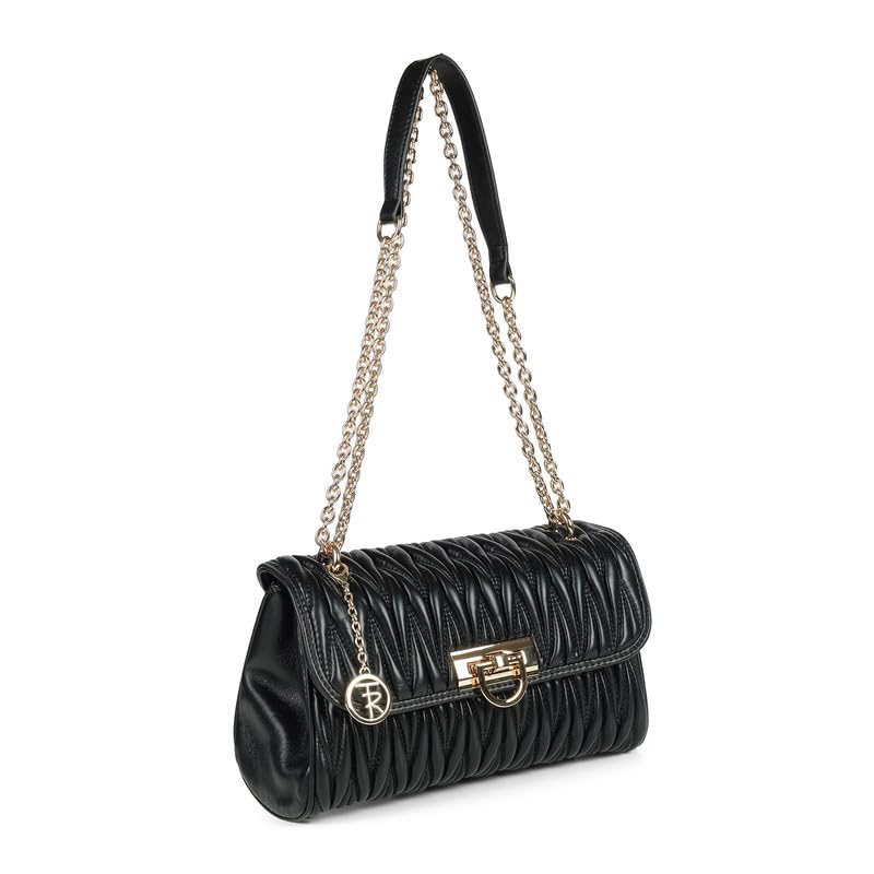 tresmode TIRANA Black Women Vegan Leather Sling Bag