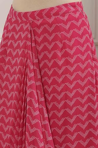 Biba Women Pink Poly Georgette Regular Saree_40