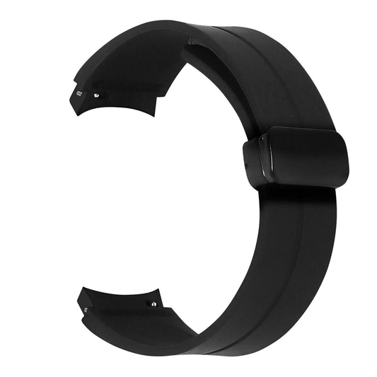 mFoniscie Soft Silicon Magnetic Lock Strap Compatible with Samsung Galaxy Watch 4 Strap 40mm|44mm, 20mm Silicone Sport Bands with Magnetic Folding Buckle