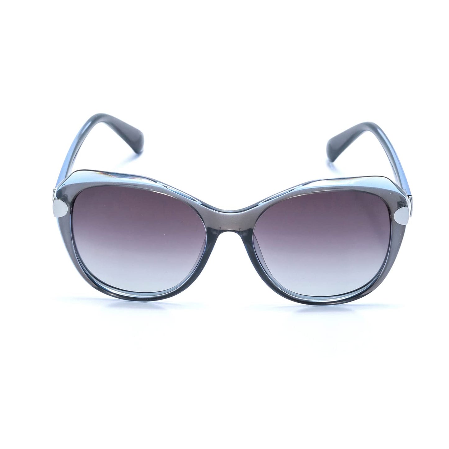 ENRICO Sunglass with Grey Rectangle Frames | Black - Color Polycarbonate Material | Adults-Women Polarized Sunglasses with Cover Case, Large