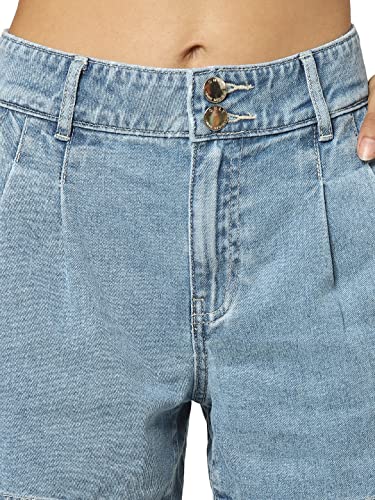 ONLY Regular Fit Denim Shorts (15226947_Light Medium Blue Denim_XS)