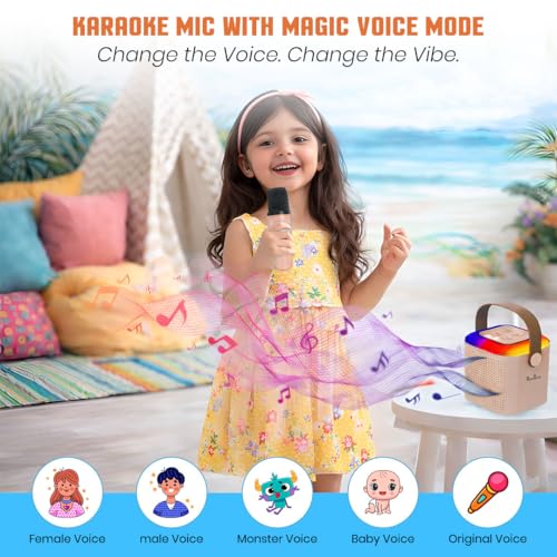 PunnkFunnk Kids Smart Watch with Camera & Fitness Tracker + Bluetooth Karaoke Speaker with Dual Mic | Educational Touch Watch & RGB Music Box Combo for Boys & Girls