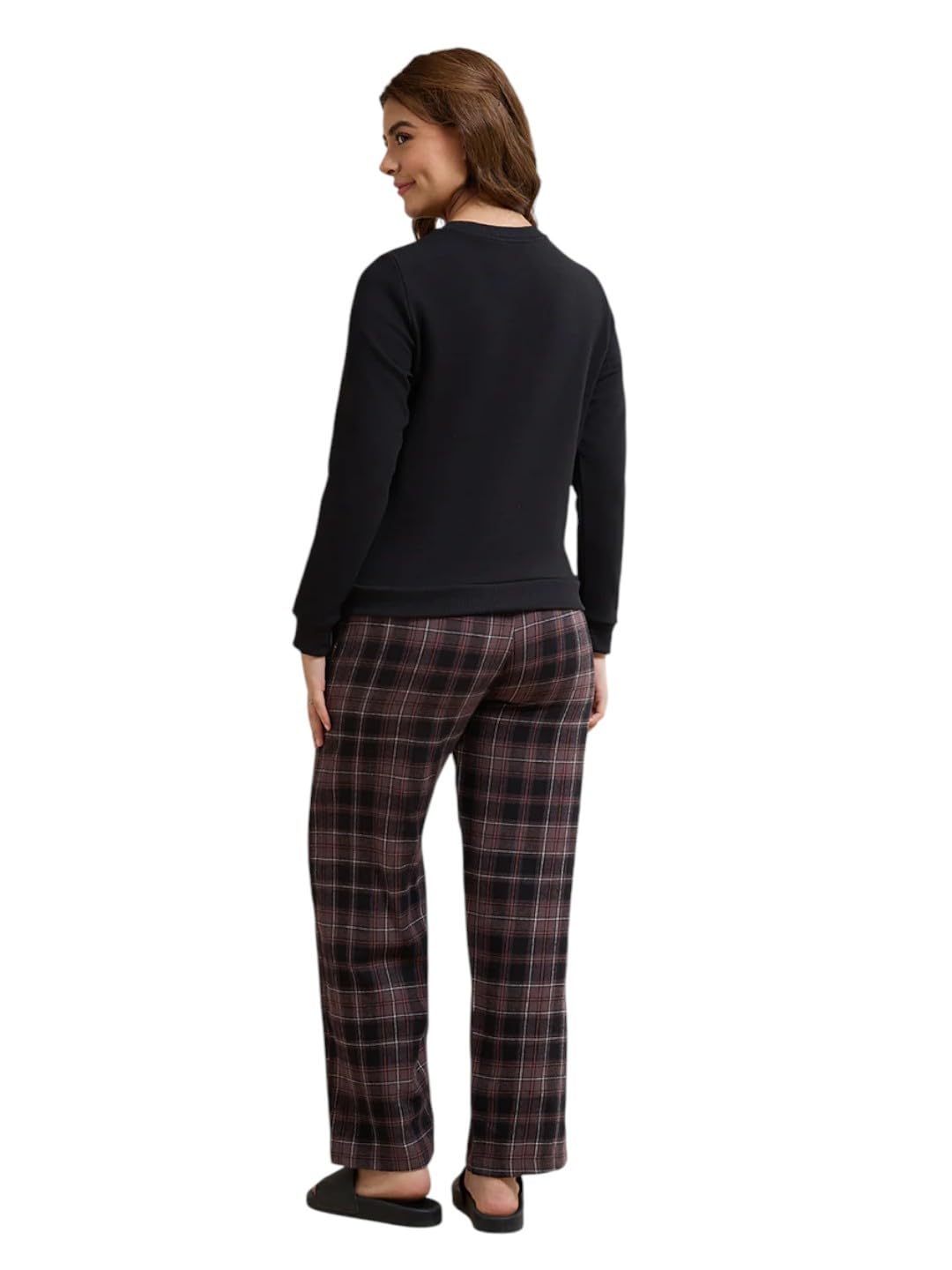 Amante Black Printed Pure Cotton Women Night Suit