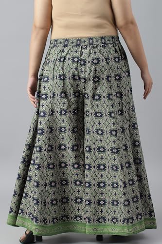 W for Woman Women's Regular Divided Skirt (22AUW62108G-119796_Dark Blue_2XL)