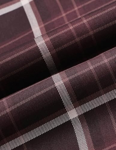 U.S.Polo ASSN. Men's Checkered Tailored Fit Shirt (USSHTP1154_Maroon