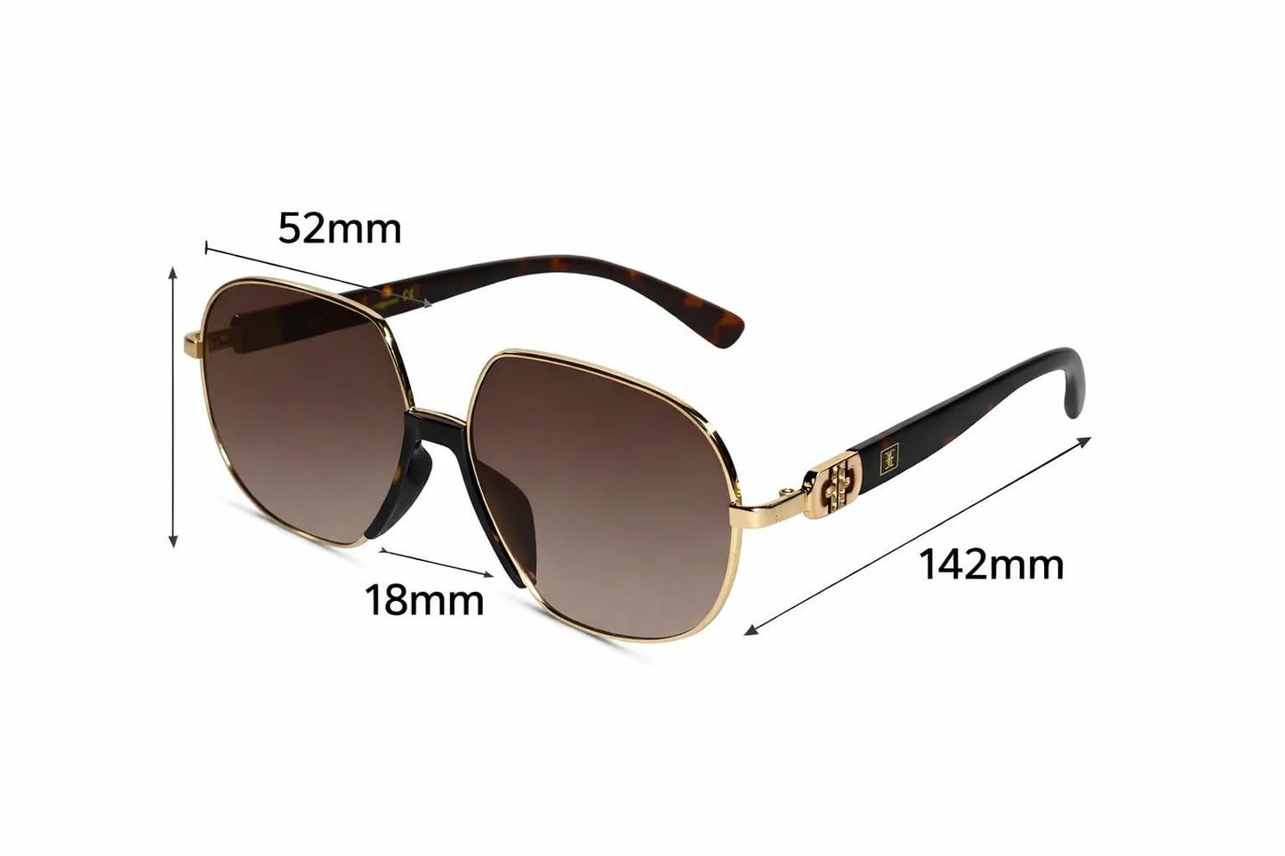 ELINE Hexaganol Sunglasses For Women | Branded Stylish Designer Polarized &100% UV Protection Glasses | | (Brown)