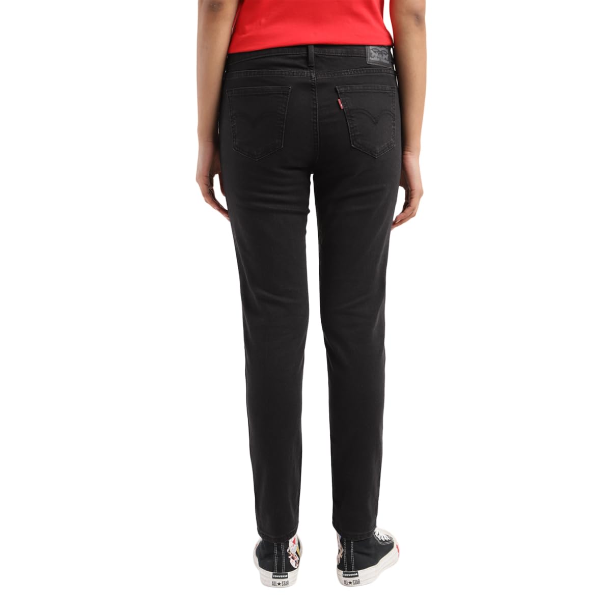 Levi's Women's 711 Skinny Fit Mid-Rise Stretchable Jeans Black