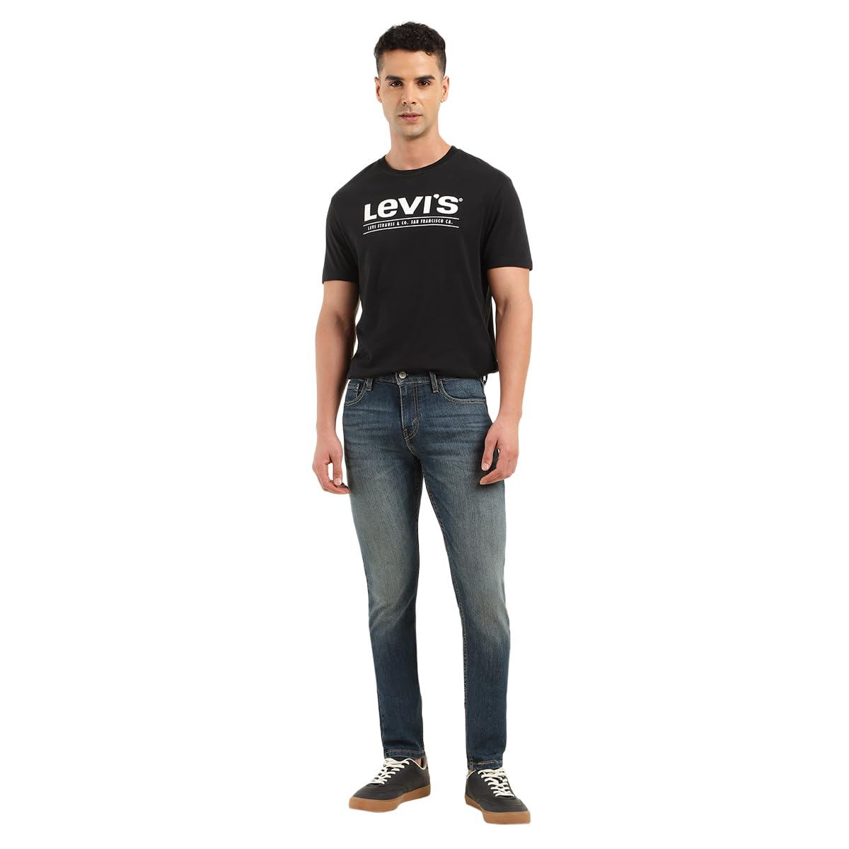 Levi's Men's Tapered Mid Rise Jeans (A7086-0090_Navy, 34