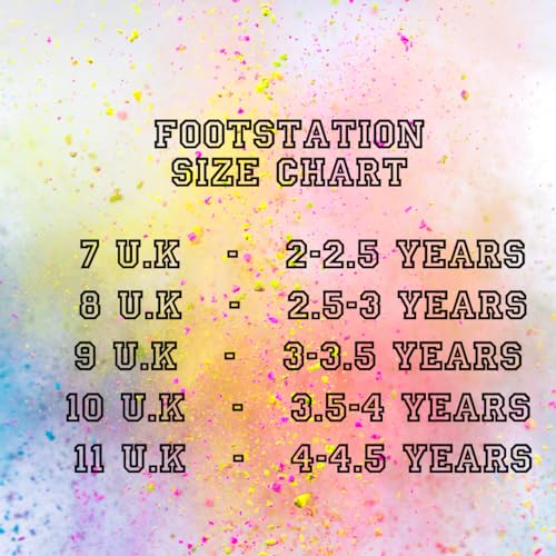 FootStation Kids' Rainbow Pink Shoe with Wings Sticker - Colorful & Playful Girls' Sneakers (Hiphop-5) (Rainbow Pink, 8)