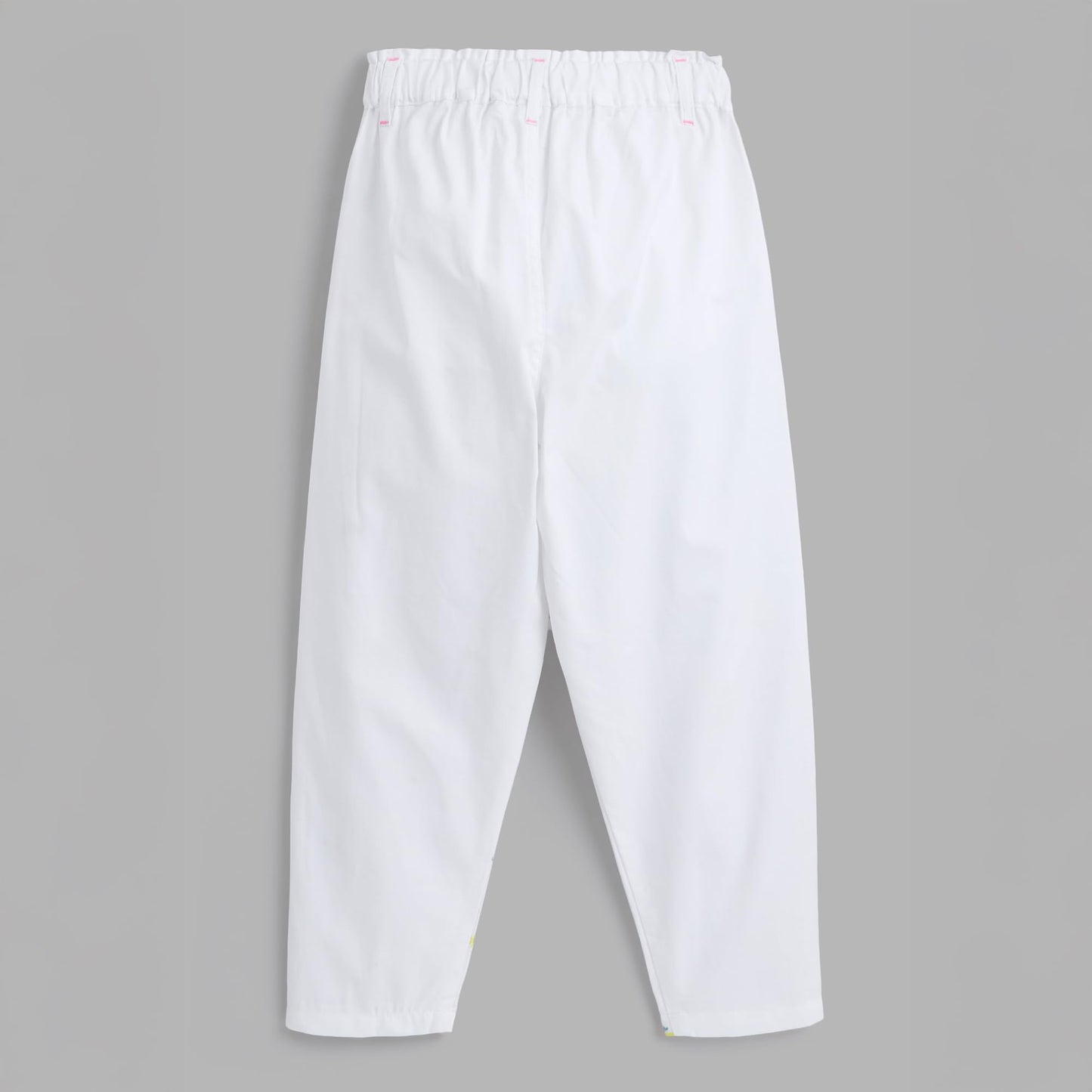 Hopscotch Girls Floral Print Embroidered Denim Jeans (4-5 Years) White