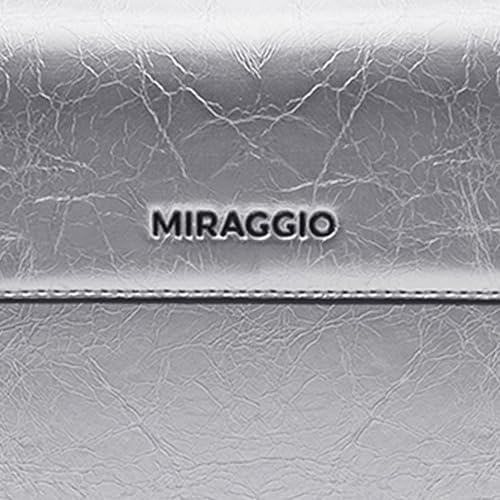 Miraggio Faith Shoulder Bag With Adjustable & Detachable Strap | Shoulder Bags For Women | Cluthch Silhouette | Gift Items For Women (Silver)