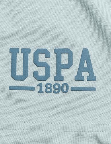 U.S. Polo ASSN. Men's SS011 Pure Cotton Relaxed Fit Sleep Sets(SS011-PL_Black/Grey_S)