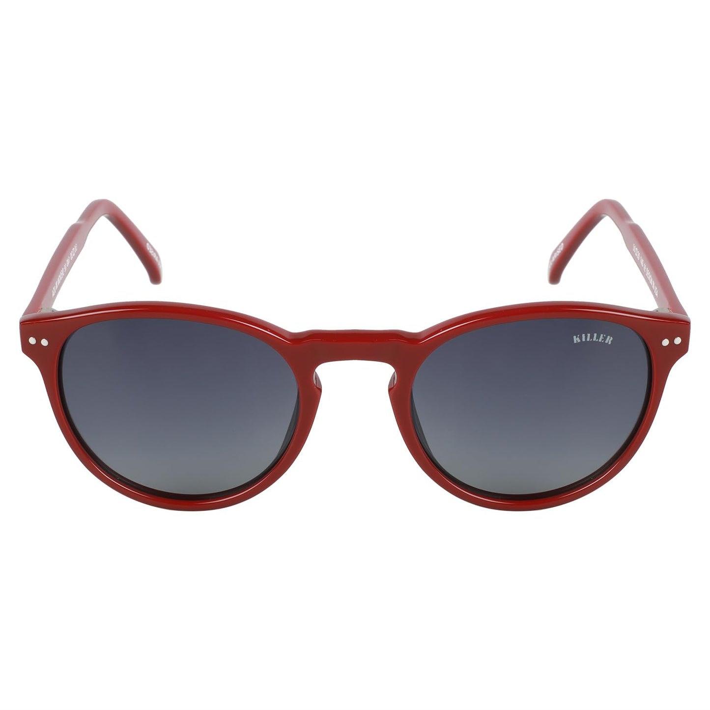 KILLER Women Sunglass - Round Shaped Polycarbonate Lens Sunglasses For Women & Girls, Color - Frame - Wine, Lens - Grey