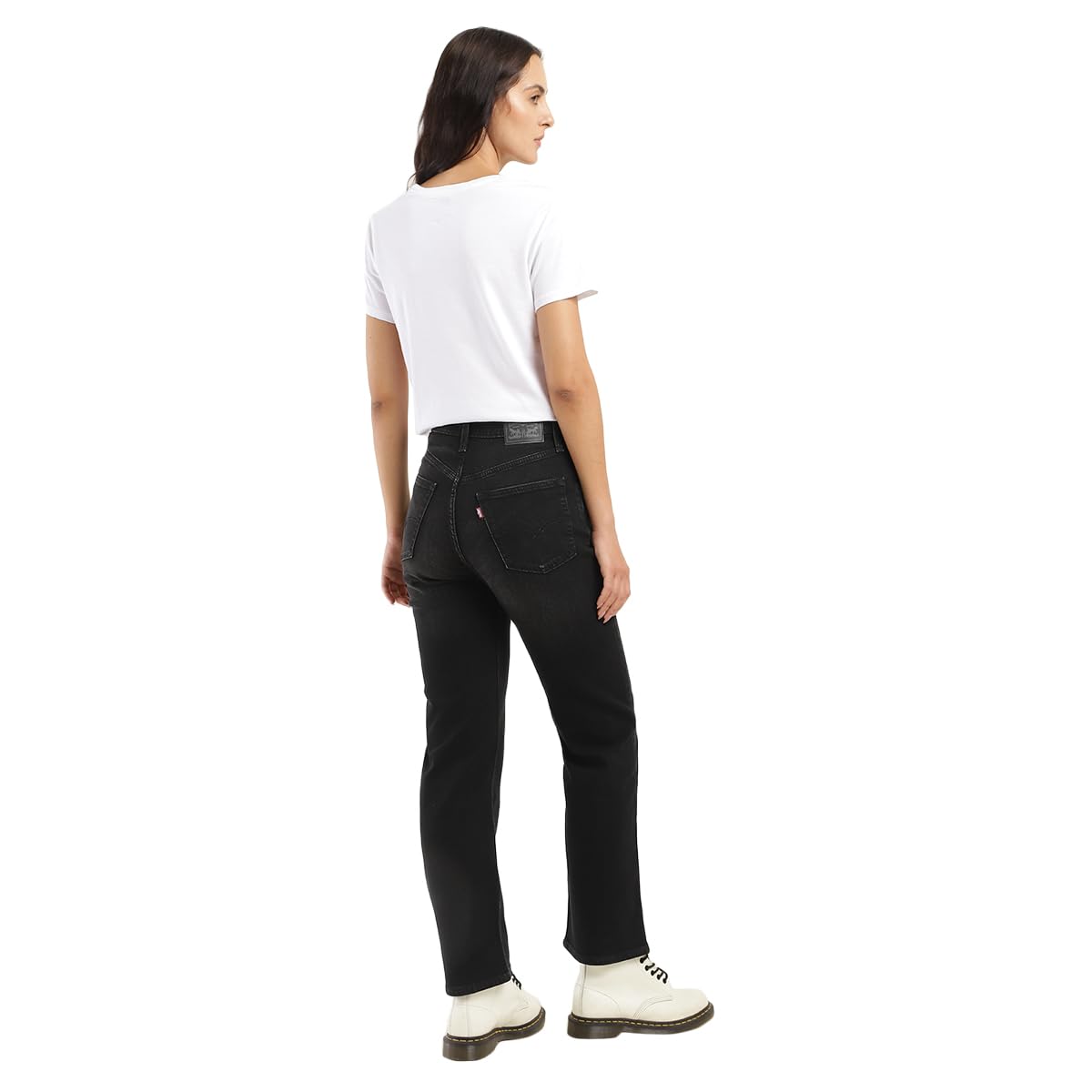 Levi's Women's Straight High Rise Jeans (A7092-0009_Black, 34