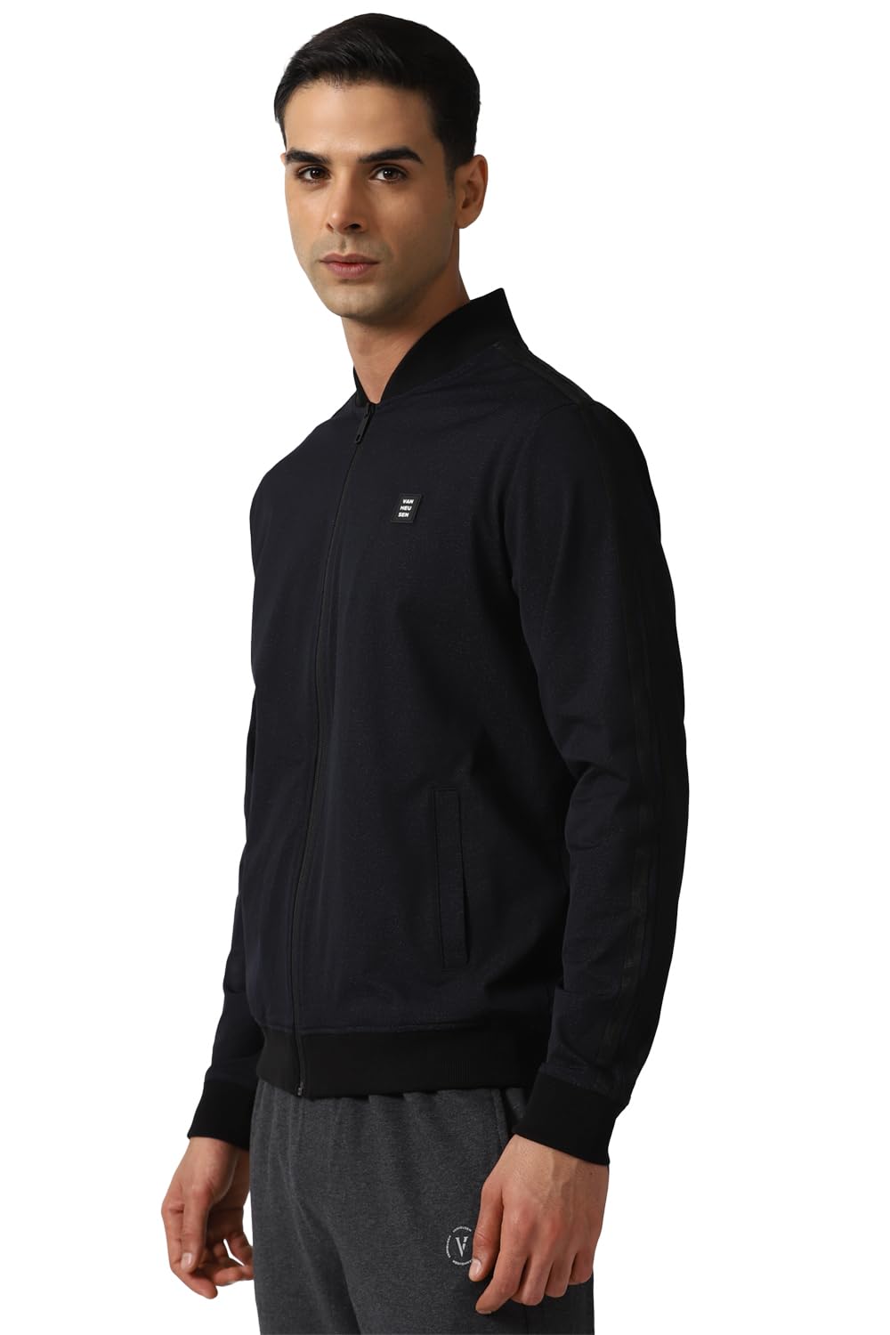 Van Heusen Men's A-Line Cotton Regular Coat (VFJKARGF050688_Navy) XL