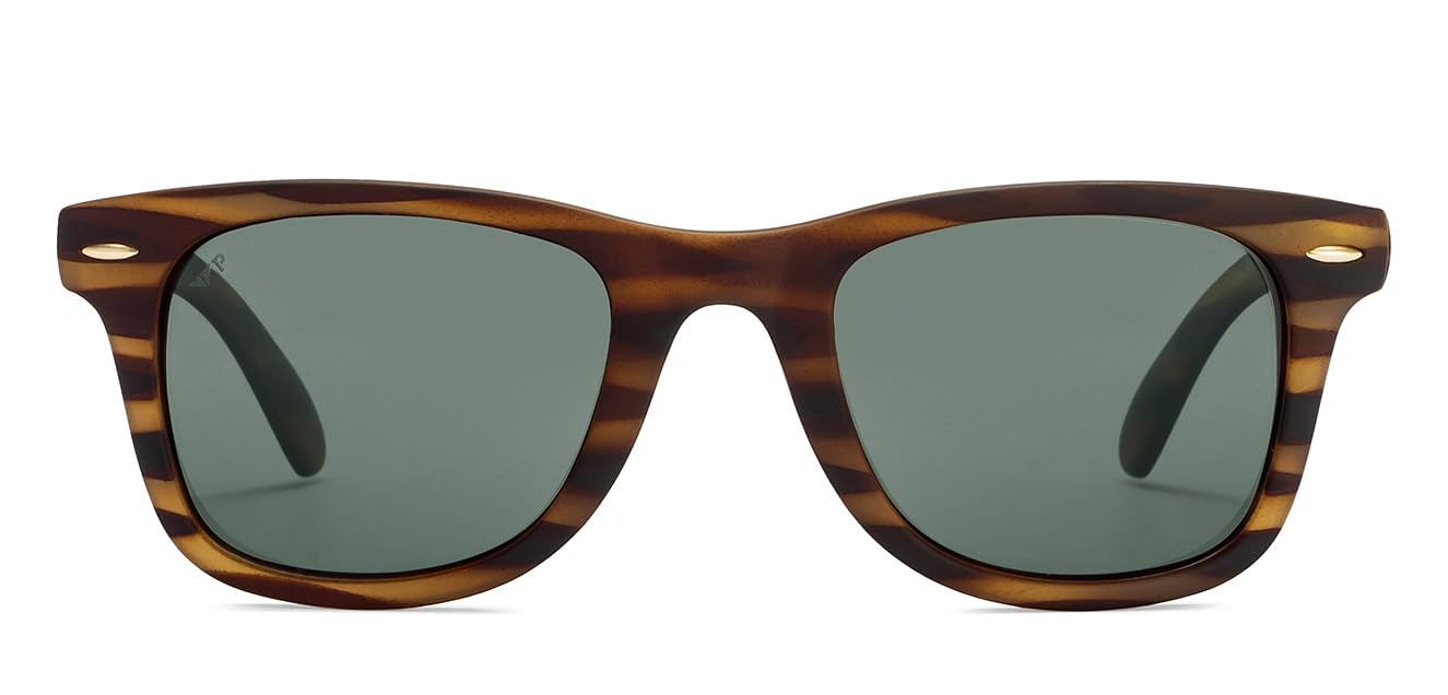 VINCENT CHASE EYEWEAR By Lenskart | Tortoise Grey Full Rim Square | Classics | Branded Latest And Stylish Sunglasses | Polarized And 100% Uv Protected | Men & Women | Large | Vc S16746, Brown