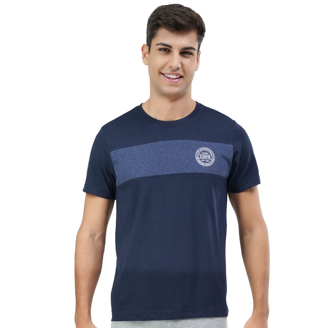 Polo Mens Crew Neck Colour Block I681 Lounge T-Shirt