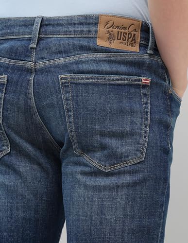 U.S. Polo Assn. Denim Co. Men's Harold Slim Straight Fit Blue Jeans (UDJEN2003_Blue_32)