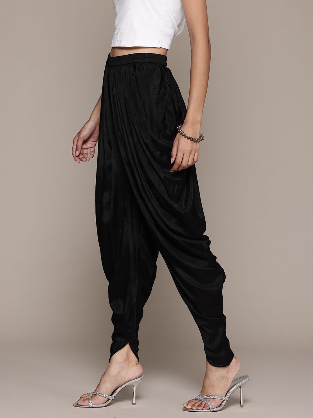 Aarke Ritu Kumar Black Draped Dhoti Pants