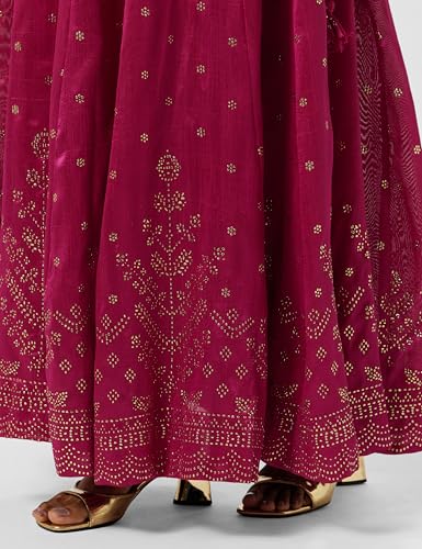 BIBA Women Printed Mix and Match(Skirt CO19863_Fuchsia_S)