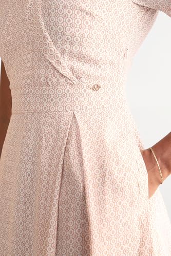 Women Pink Print Formal Dress