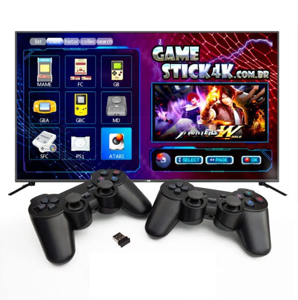 New World TV Video Games for Kids Wireless 64GB Memory, HD Classic Games Console Built in 10000 Game in TF Card, 9 Emulator Console, HDMI Output TV Video Game Console Game Stick