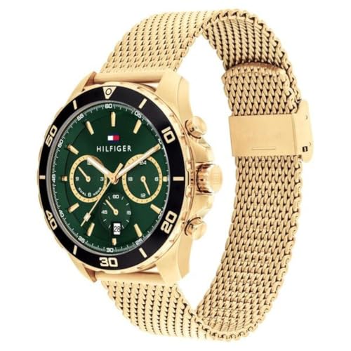 Tommy Hilfiger Quartz Multifunction Green Stainless Steel Strap for Men-TH1792093