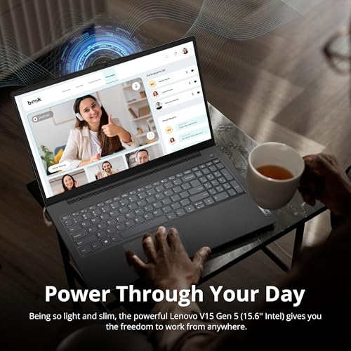 Lenovo V15 Gen 5 15.6" FHD Laptop, Intel Core 7 240H, 32GB DDR5, 3TB Storage(2TB SSD&1TB Docking Station Set), Intel Graphics, Numeric Keypad, HD Webcam, Wi-Fi 6, Win 11, Black