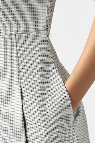 Women Grey Print Knee Length Formal Dress
