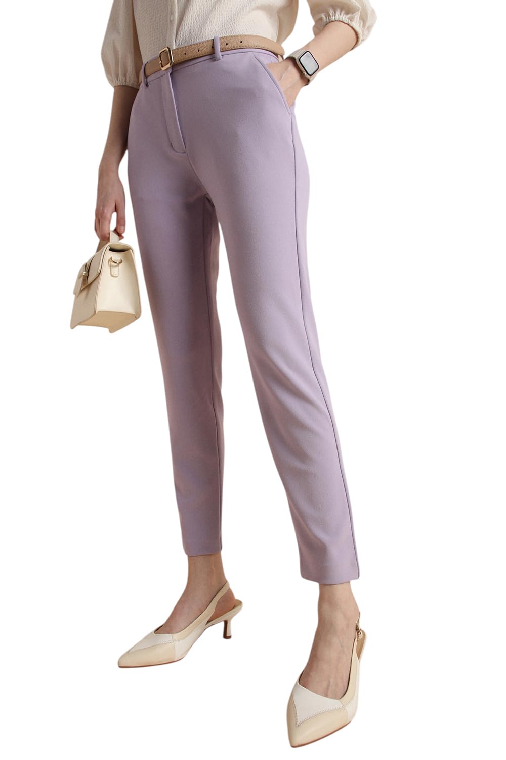 Van Heusen Women's Regular Pants (VWKBCRGF836915_Lilac
