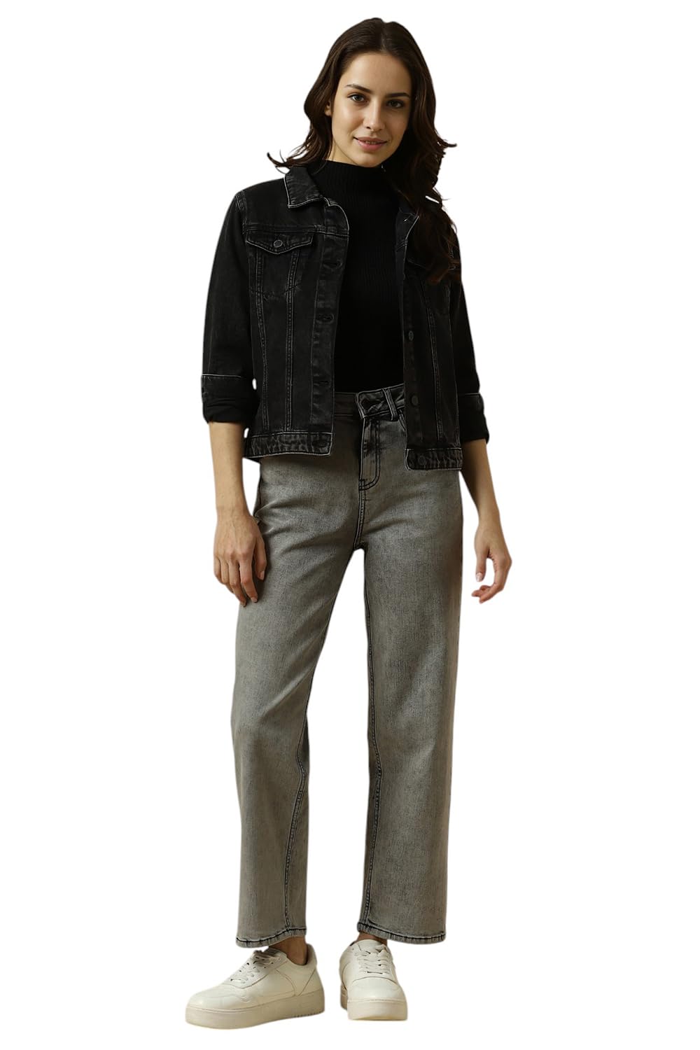 Women Grey Regular Fit Dark Wash Jeans