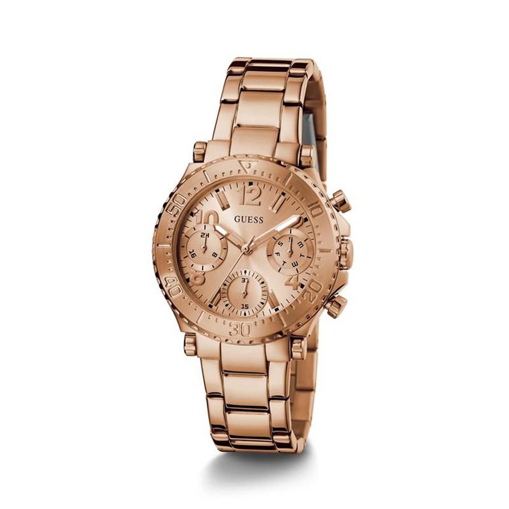 Guess Cosmic Collection Analog Rose Gold Dial Women's Watch-GW0465L2