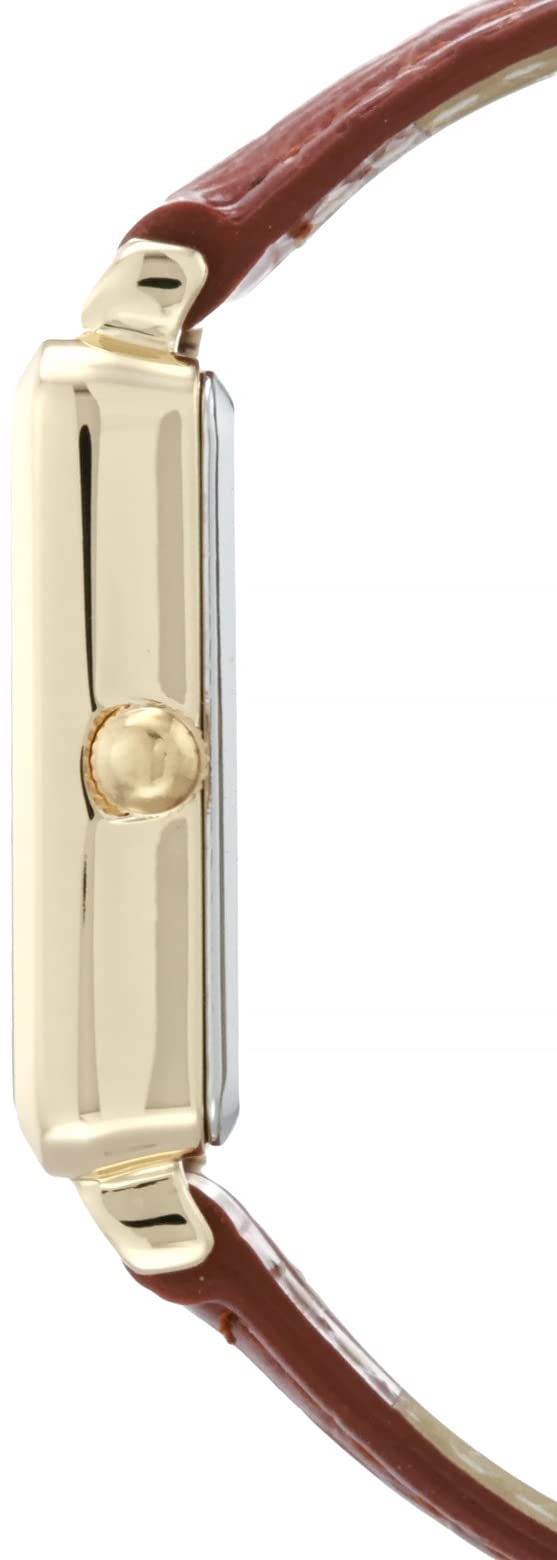 Anne Klein Women's Glitter Accented Croco-Grain Strap Watch, AK/3820