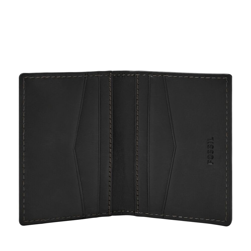 Fossil Mens Leather Liam Black Wallet SML1883001