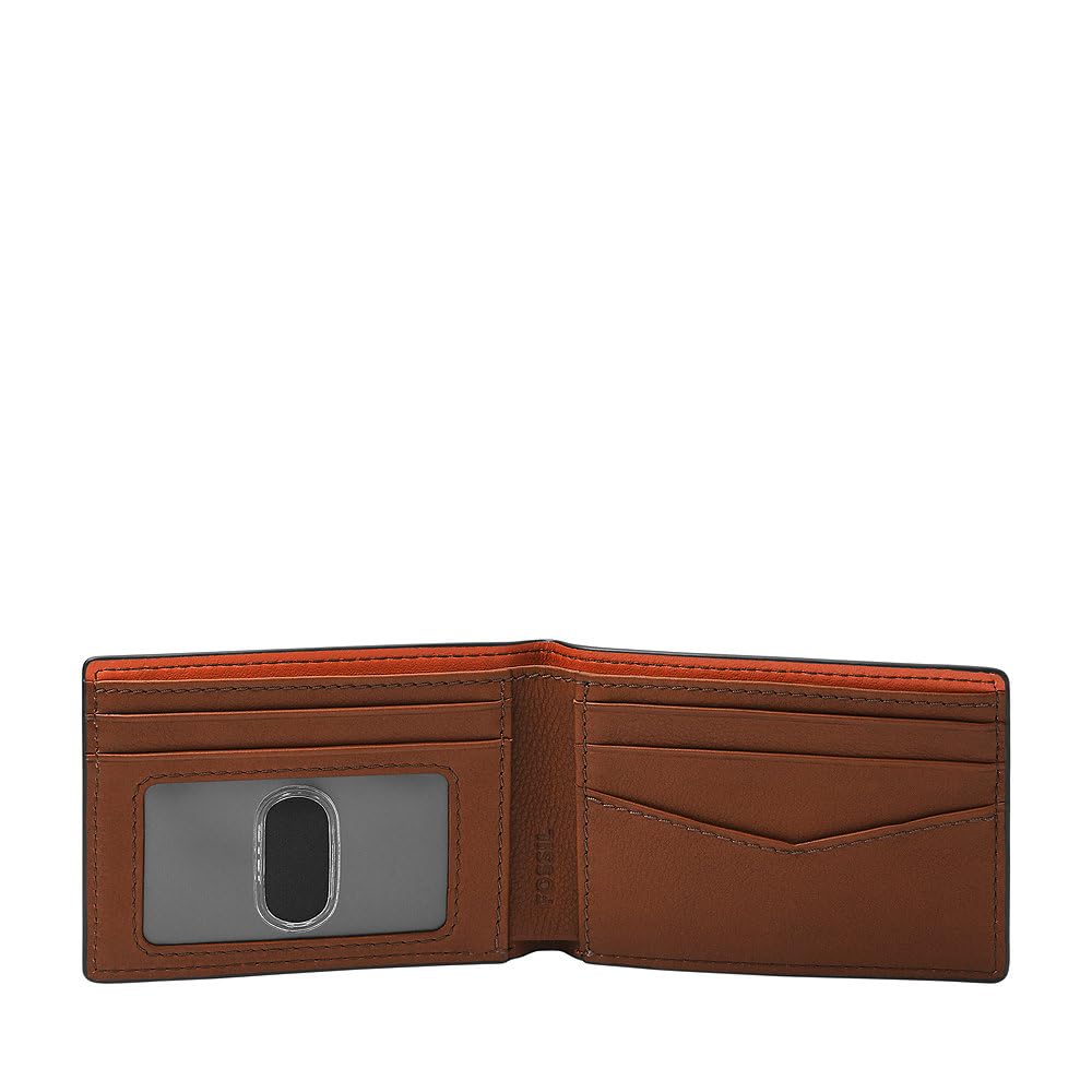 Fossil Men Leather Steven Orange Wallet Ml4396836