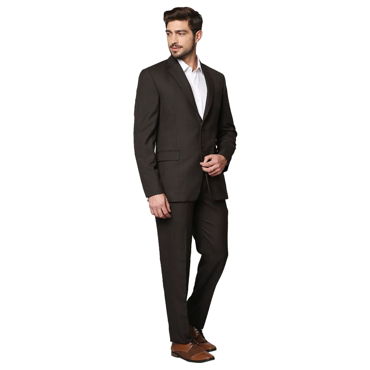 Raymond Dark Brown Suit (Size: 38)-RMDX02063-O8